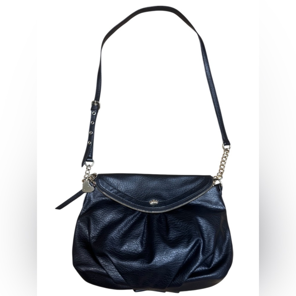 Juicy Couture Foldover Crossbody Handbag in Black